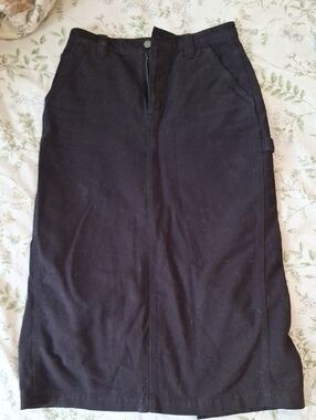 TNA Black Midi Cargo Skirt